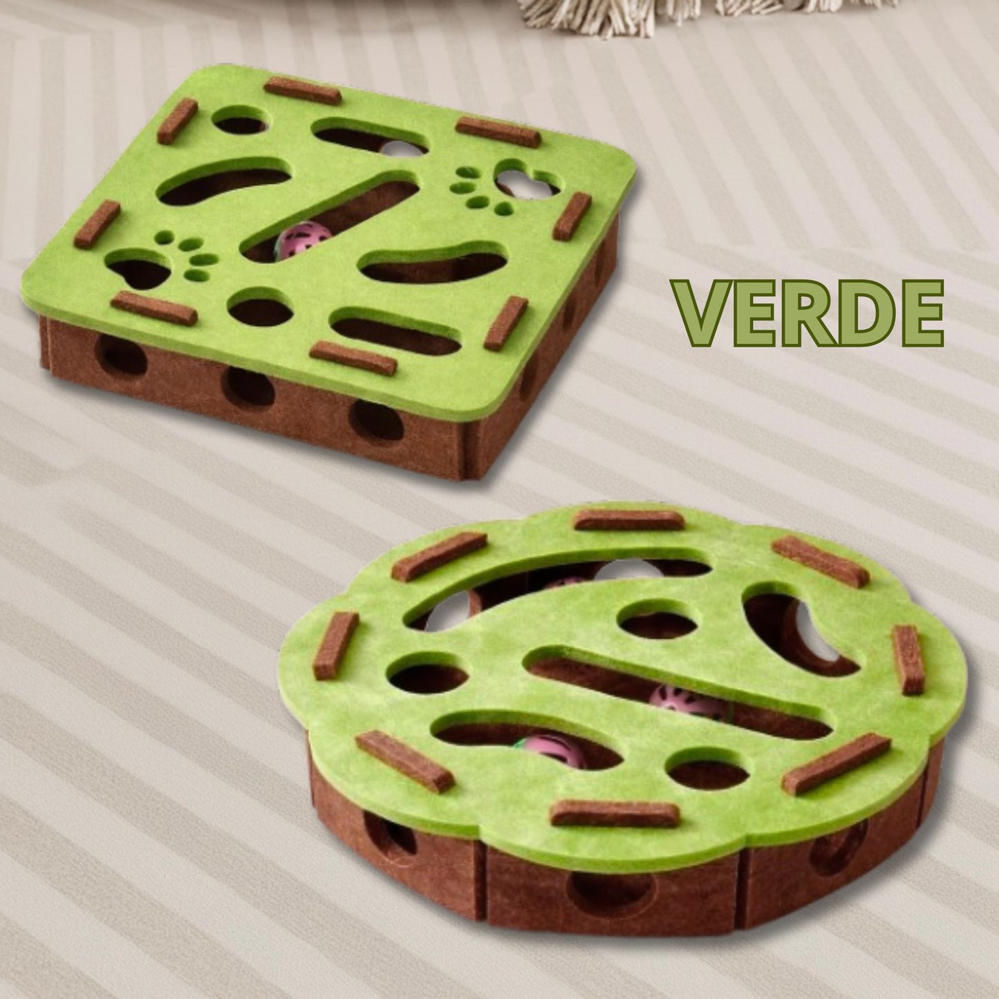 Juguete Rompecabezas para gatos.